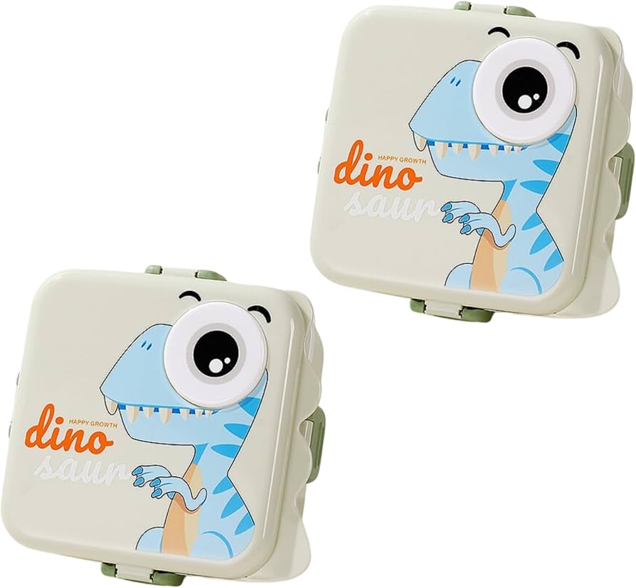 Dino Safari🦖 🐘 🦁 Carnival 🎪 Animal-Themed Bento Metal Lunchboxes Spill Free🔥