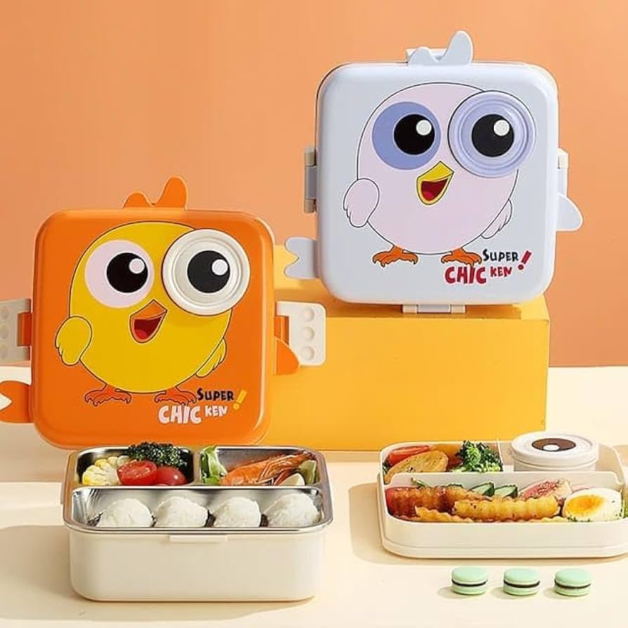 Dino Safari🦖 🐘 🦁 Carnival 🎪 Animal-Themed Bento Metal Lunchboxes Spill Free🔥