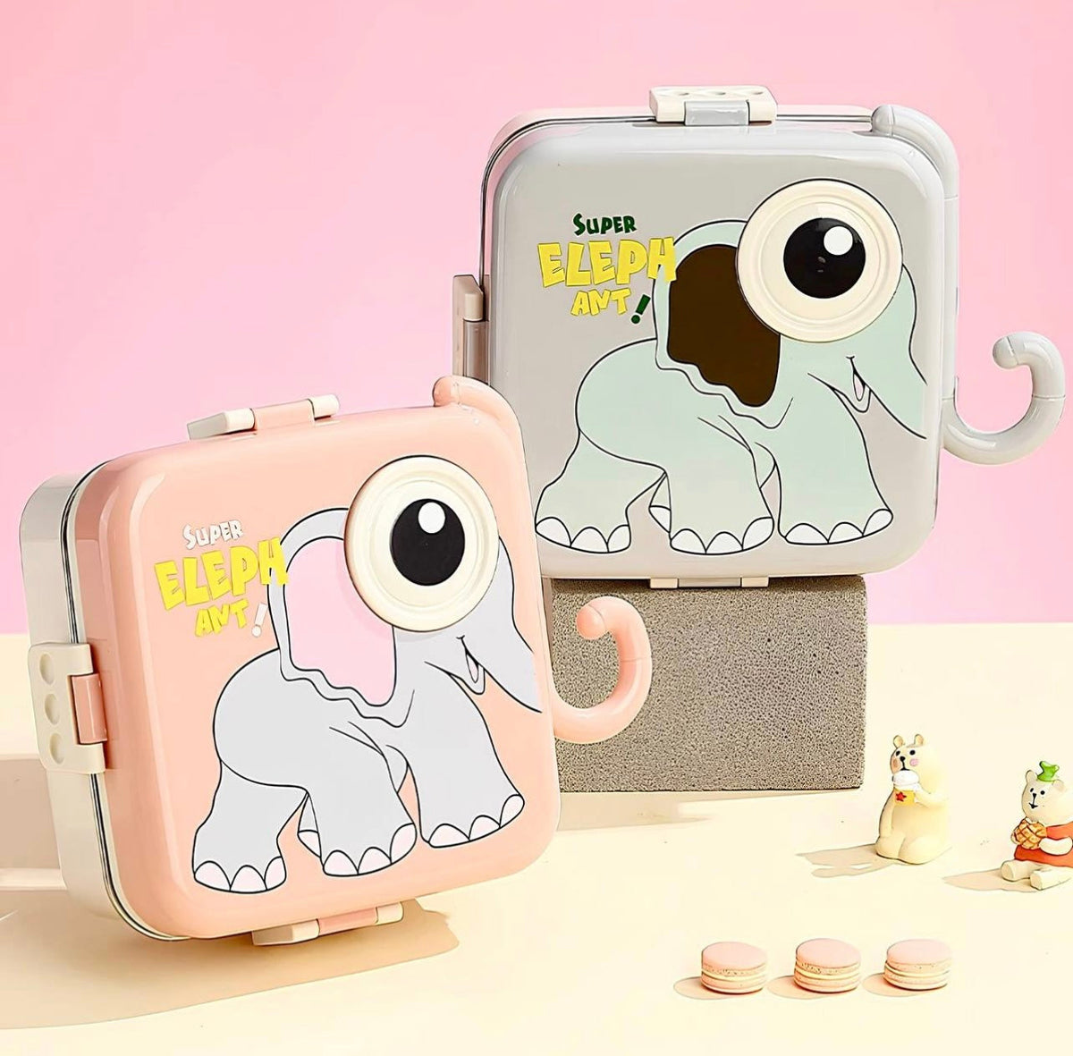 Dino Safari🦖 🐘 🦁 Carnival 🎪 Animal-Themed Bento Metal Lunchboxes Spill Free🔥